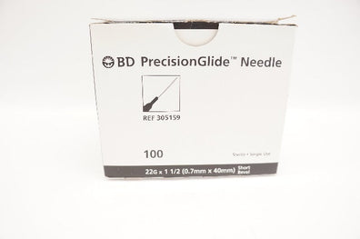 BD 305159 PrecisionGlide Ndle. 22G x 1-1/2 Short Bevel - Box of 60